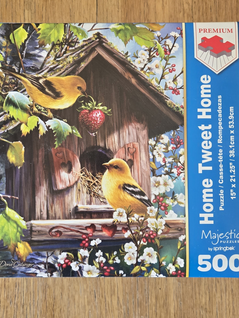 Majestic Home Tweet Home Puzzle - Yellow, Blue, Brown
